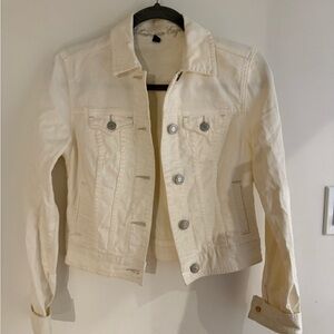 Women's Cream Denim Jacket